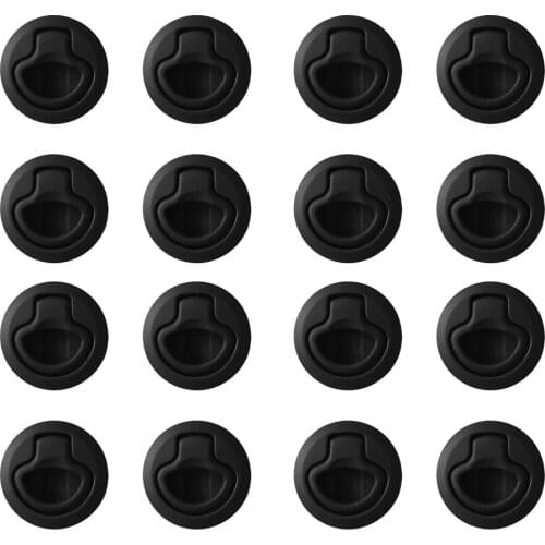 MagiDeal 16x Round Black Nylon 2' Flush Slam Latch Hatch for Marine Boat RV
