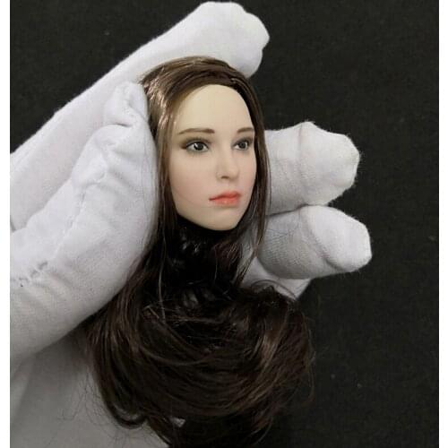 1:6 Scale Female Head Sculpt Natalie Portman Head For Pale Skin Color Figure Seamless Body