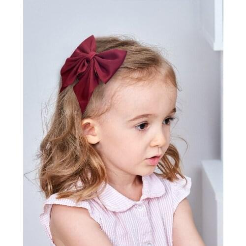Korean Sweet Solid Color Bows Hair Clip For Kids Girls Boutique Handmade Hairpins Barrettes Headwear Hair Accessories