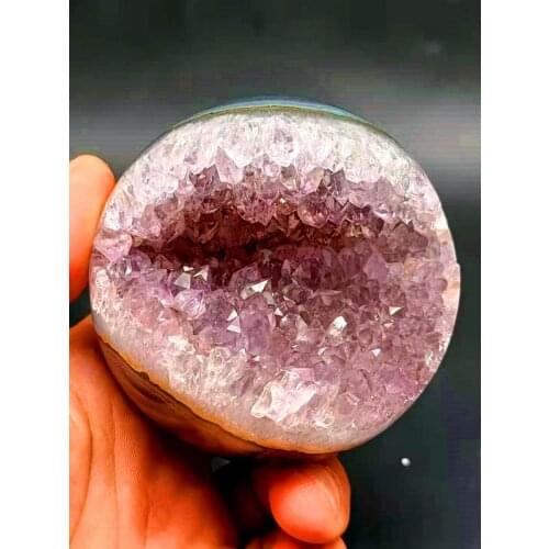 Natural quartz crystal Brazil authentic amethyst opening laugh crystal hole ball home decoration decoration healing
