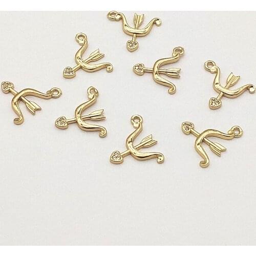 New Arrival! 17x16mm 100pcs Cubic Zirconia Charm For Handmade Necklace/Earrings make DIY Parts,Jewelry Accessories Findings