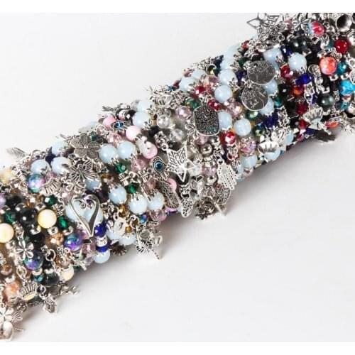 Wholesale 30pcs New ethnic wind bracelet Vintage handmade beaded Chinese style fashion Tibetan silver bracelet