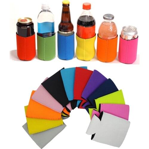 10Pcs Blank Can Cooler Sleeves Plain Soft Insulated Blanks for Soda, Beer, Water Bottles,HTV Vinyl Projects,Wedding Favors,Gifts