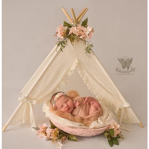 Dvotinst Newborn Baby Photography Props Mini Wigwam Tent Decoration Fotografia Accessories Infantil Studio Shooting Photo Prop