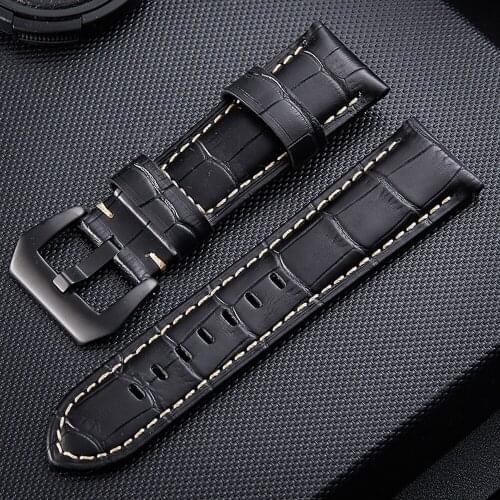 Genuine Leather Watchbadns 20mm 22mm 24mm Black Brown Blue Men Women Cowhide Watch Band Strap Watch Accessories