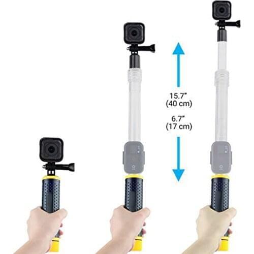 Selfie Stick Detachable Retractable Underwater Diving Transparent Water Sports Shooting Floating Extension Stick For Hero