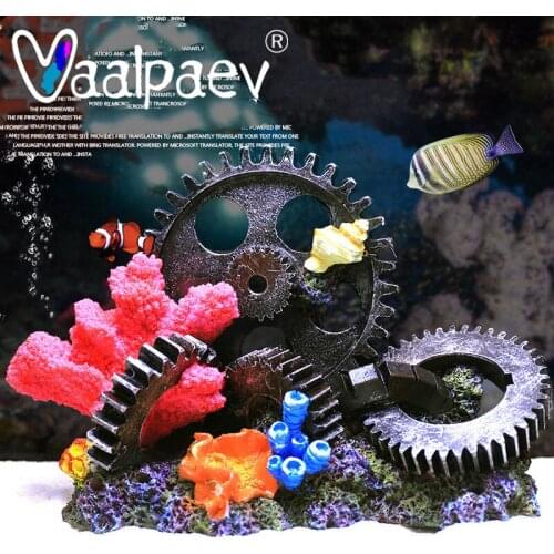Gear Coral Reef Aquarium Sea Ocean Tree Hiding Hold Stone Rock Model Fof Fish Tank Action Figure Toys Decoration Crafts Landscap