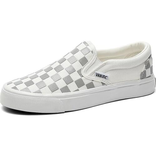 Reflective Sneaker Slip-On Canvas Casual Shoes Unisex Skateboarding Shoes Outdoor Vulcanized Boot Comfortable Shoes 35-44 New