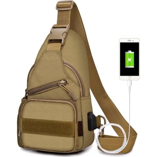 Tactical Sling Bag Army Men Crossbody Bag Waterproof Molle Hunting Belt Bag Military Camping Hiking Hunting Sport Bag