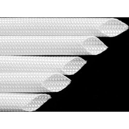 White Fibreglass Sleeving High Temperature Fiber Glass Tube Dia 1~ 50mm For Electric Heating Device –30℃～600