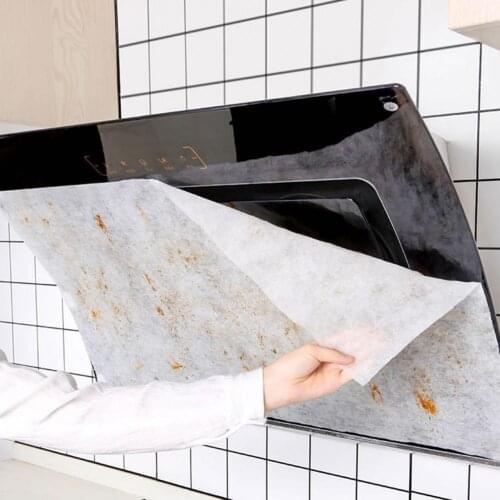 1 Roll Universal Kitchen Oil Filter Paper Oil-absorbing Non-woven Fabric Disposable Oil-proof Range Hood Filter for Kitchen