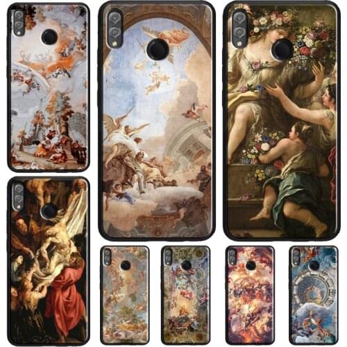 Vintage Baroque Painting Case For Huawei Nova 5T Y6 Y7 Y9 2019 Honor 20 Pro 9 10 Lite 10i 7X 8X 9X 7A 8A 8C V20