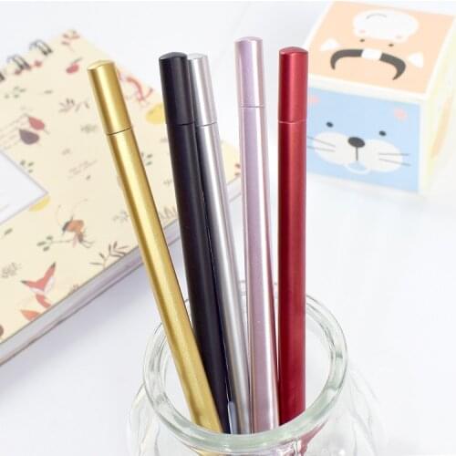 100 PCs Korean stationery metal hand neutral pen creative water pen black signature pen office supplies