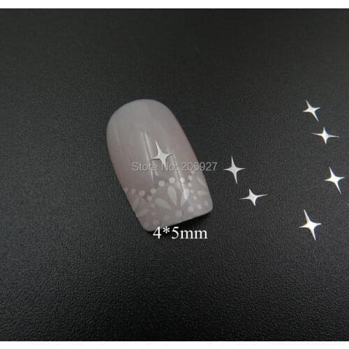 MS344-1 100pcs Silver Cute Cross Metal Sticker Nail Art Metal Sticker Nail Art Decoration Non-adhesive Sticker