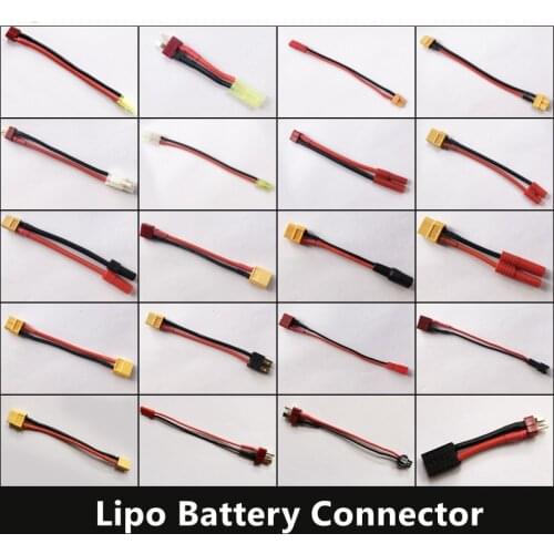 1S 2S 3S 4S 5S 6S Lipo Battery Plug Adapter Cable Wire Charging Connector T XT60 XT30 Osaka Tamiya TRX SM JST DC5.5 XT150 Parts