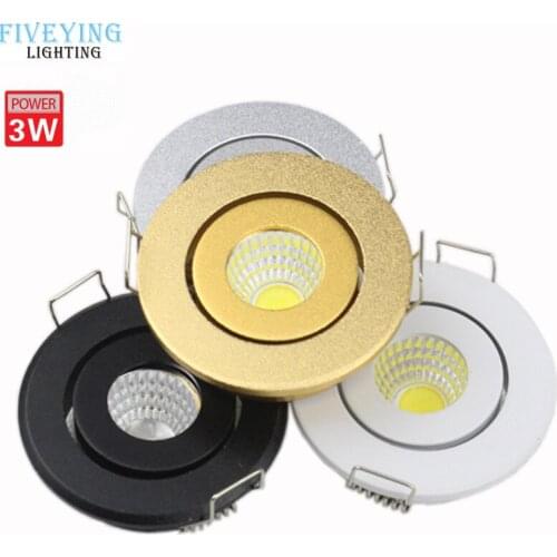 2pcs/Lot Mini COB LED downlight 3W LED Lamp Warm Cool Nature White Recessed LED spot light AC85-265V cutting hole 40-45mm