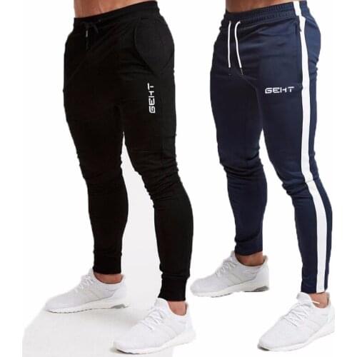 2020 Mens High Quality Brand Pants Fitness Casual Elastic Pants Bodybuilding Clothing Plus Size Men Sweatpants Joggers Trousers