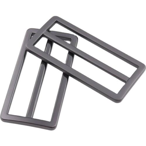 6pcs Alloy 51mm Tri-glide butttond buckles Gun black 2inch Webbing Slider For Backpack Straps Loop Ring Leather Craft Repair DIY