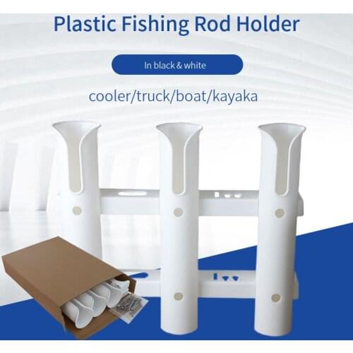 Boat accessories Plastic Rod Holder Boat Fishing 3 Pole Tube Rod Holder