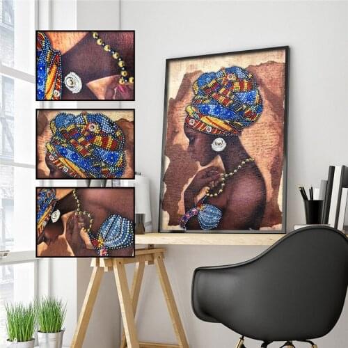 5D DIY Diamond Painting Special Shape Diamond Beauty Flower Diamond Embroidery Sticker Mosaic Decoration