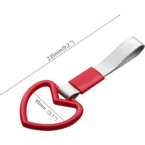 Auto Accessories Ring Heart JDM Train Bus Handle Hand Strap Charm Strap Ring E7CA