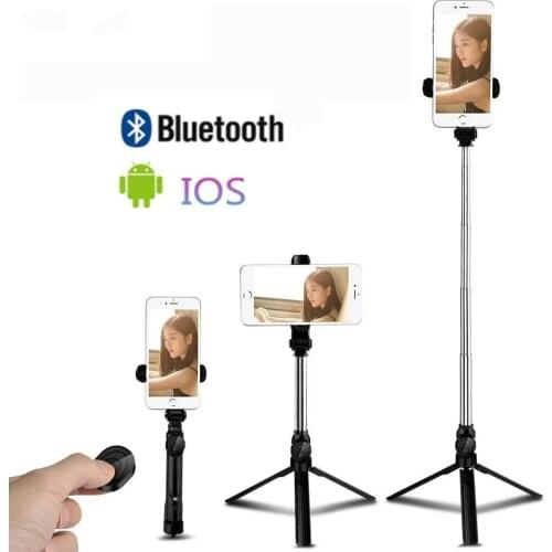 Wireless Bluetooth Selfie Stick with Remote Control Self timer Tripod Mobile Phone Selfie Stick Tripods Live Video Support