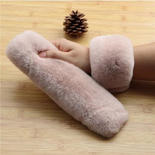 Real hair rex rabbit fur snap ring bracelet, foldable cuffs, hand accessories, hair ring dual-use to keep warm