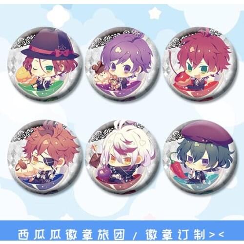 DIABOLIK LOVERS Reiji Sakamaki Shu badge around 58 mm Drinking Styles Brooch Icons Round Badges