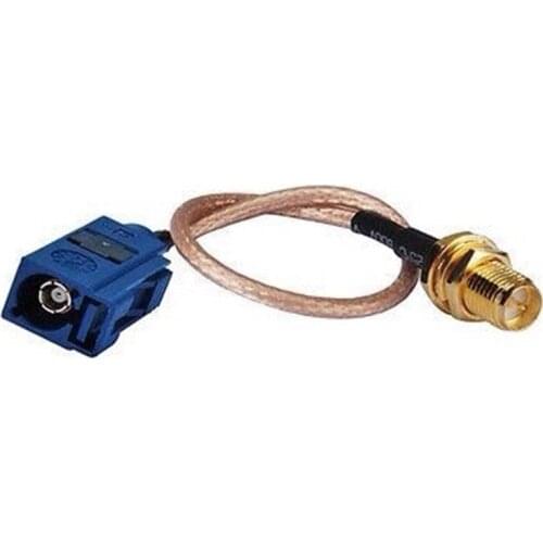 Fakra Blue Type C Female Plug To RP-SMA Female Plug For Wireless GPS Antenna Car Radio Vehicle Antenna 15cm wire