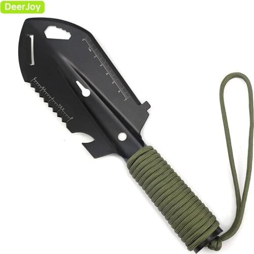 Backpacking Trowel Camping Shovel Multifunctional 7 in 1 Survival Multitool Small Survival Shovel for Camping Tactical Shovel
