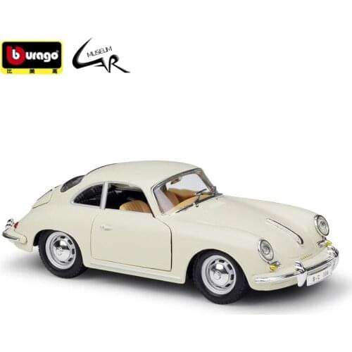 Bburago 1:24 Model Car Simulation Alloy Racing Metal Toy Car Children Toy Gift Collection 1961 Porsche 356B Coupe