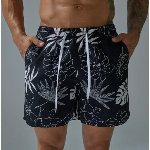 Mens Brand beach pants mens Summer casual shorts swimming trunks quick-drying running gym mens plus size swimming trunks