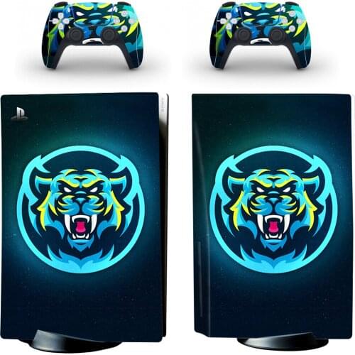 Animal Pattern PS5 Standard Disc Edition Skin Sticker Decal Cover for PlayStation 5 Console & Controllers PS5 Skin Sticker Vinyl