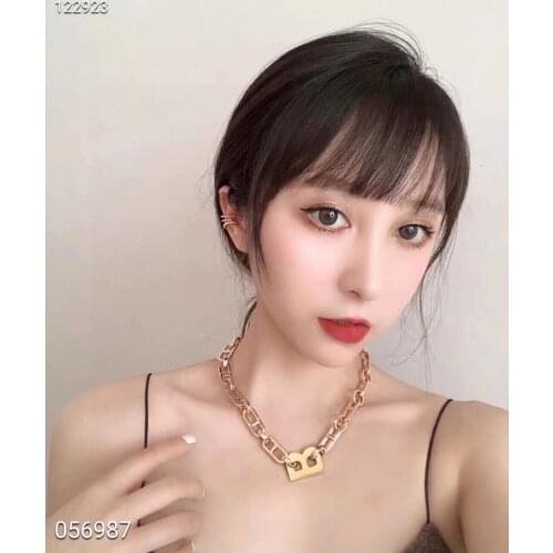 New luxury brand jewelry initial letter B choker vintage gold color link chain necklace