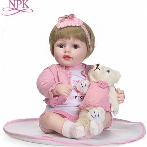NPK 22 inch Silicone Reborn Babies Dolls Brinquedos Dolls For Girls Vinyl Realistic Doll Reborn Kids Christmas Gifts Toys