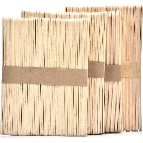 Wholesale 50pcs Wooden Popsicle Stick Kids Hand Crafts Art Ice Cream Lolly Cake DIY Making Funny Ice Cream Stick Dropshipping