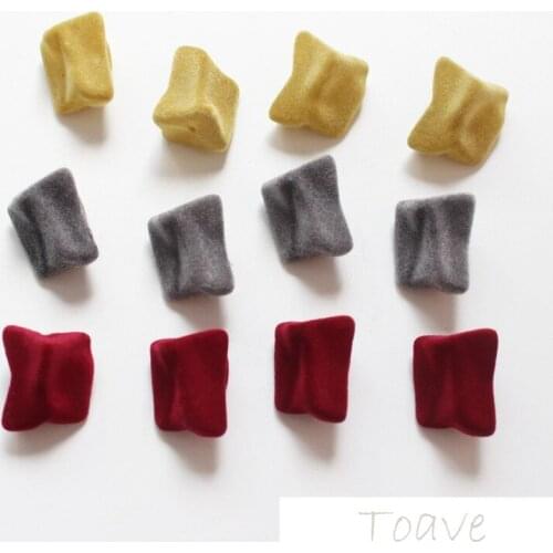 Fall/winter straight hole flocking earrings earrings earrings pendant diy handmade accessories materials