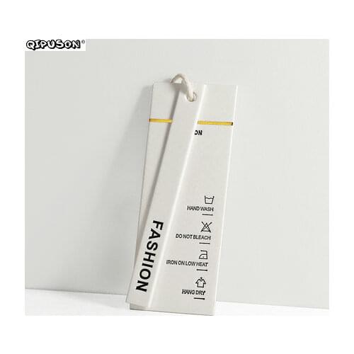 PK019 Customized print clothing tag brand name logo printed paper swing hang tag/OEM tags labels/ paper price labels tags