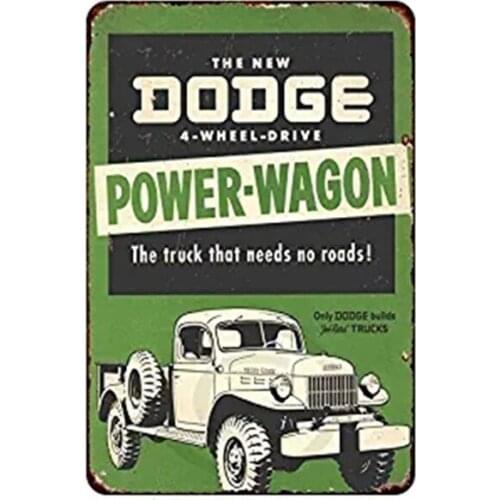 The DODGE Power Wagon Retro Look Nostalgic Retro Tin Sign