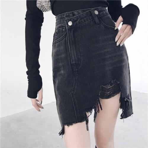 Ruibbit Japanese Gothic Harajuku Vintage High Waist Mini Pant Skirt Black Punk Denim Culotte Fashion Short Skirts Cool Girl