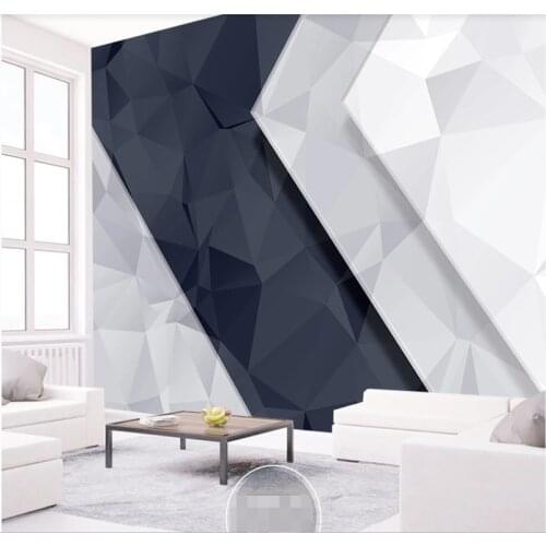Xuesu Modern minimalist fashion three-dimensional geometric wallpaper TV background wall custom wallpaper mural 3D/5D/8D