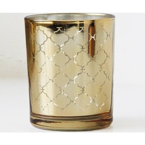 Glass Jars Candles Scented Glass Candle Holder Candelabra Candlestick Gold Home Decoration Accessories Modern Diy Cup Small Art