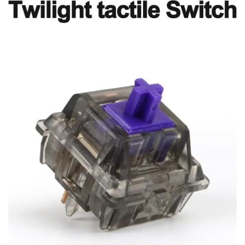 Twilight Switch for Mechanical Keyboard Customize Tactile 5 Pins 67g POM Purple Stem Axis Gold Plated Spring Translucent PC Game