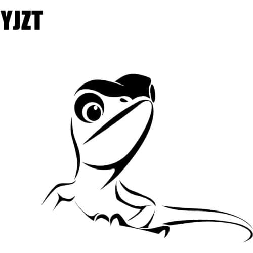YJZT 12.2*9.7CM Animal Silhouette Lizard Wild Nature Decor Car Stickers Vinyl Accessories Motorcycle Black/Silver C12-1159