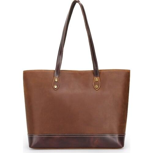 Woman Casual Tote Hand Bags Cow Leather Large Capacity Lady Business Travel Business Bag Female