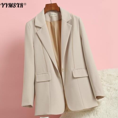 High-quality Womens Mid-length Suit Jacket 2021 Spring and Autumn New Loose Korean Casual Ladies Blazer Office Female