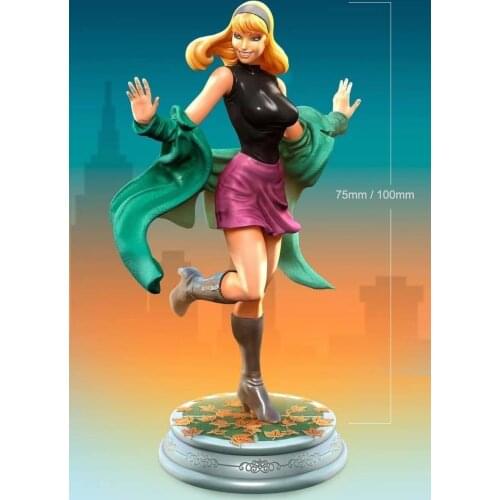 1/24 75mm 1/18 100mm Resin Model Kits Cartoon Beauty Lovely Girl Figure Unpainted No Color RW-211