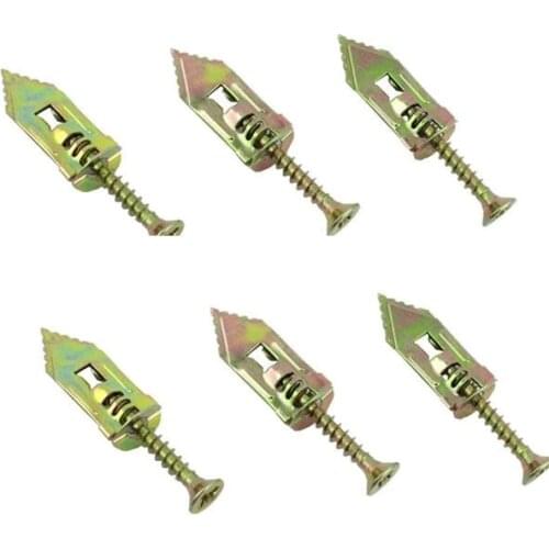 18pcs Expansion Screws Set Drive-in Percussion Type Gypsum Board Expansion Safety Nail-in Anchor with Screw