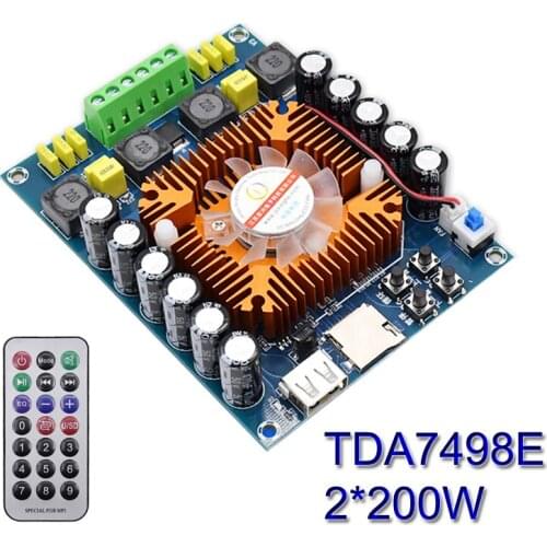 2*200W TDA7498E HiFi Audio Digital Amplifier Board Power Class D Stereo Subwoofer TDA7498 Home Theater Speaker Amplifiers