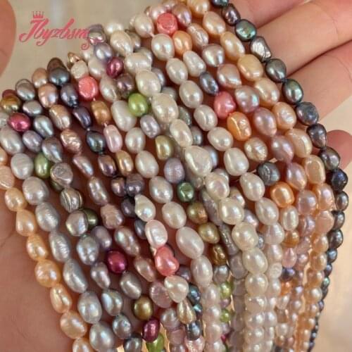 4-6x5-8mm Freshwater Pearl Freeform Shape Loose Beads Natural Stone Beads For DIY Necklace Bracelet Jewelry Making Strand 15"